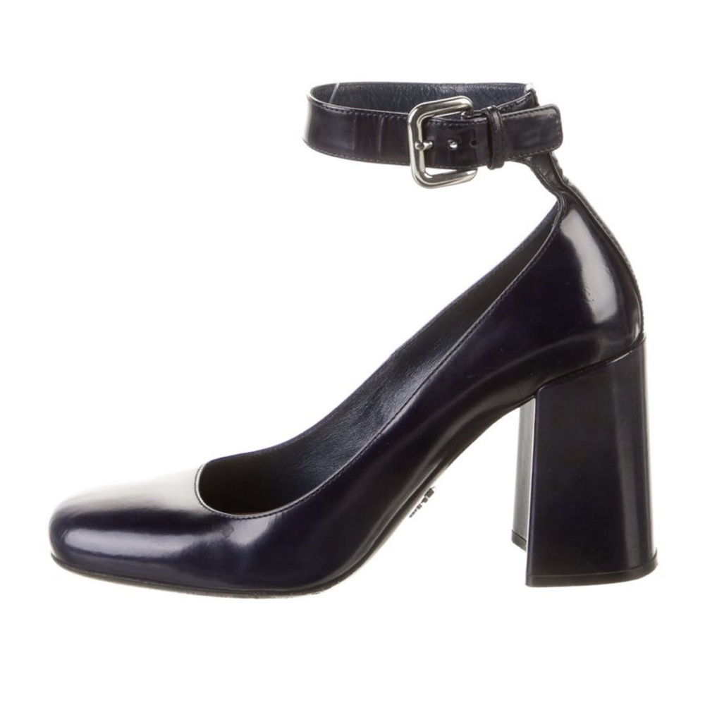 Prada Navy Ankle Strap Heels - Picture 8 of 11